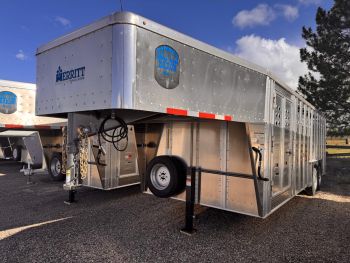 Merritt 2026 Punchside 8'x24' Aluminum Stock Trailer | Tandem Axle 17K, 52