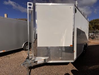 Alcom 2026 8.5'x16' Stealth Contractor Cargo Trailer | Tandem Axle 10K, Barn Doors, Side Access, Top Contractor Rails