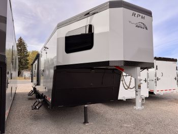 Trails West 2027 FreeRide 30' Power Sports Trailer |Tandem Axle 18K, LOADED, Heater/AC, Fuel Cell, Kitchen, Bathroom/Shower