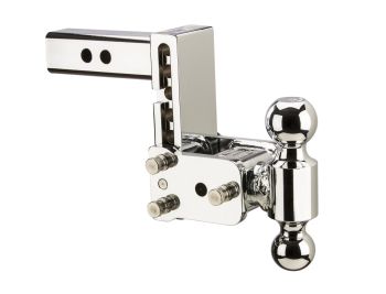 Tow and Stow Adjustable Drop Hitch | Dual Ball, 2IN Shank, 5IN Drop
