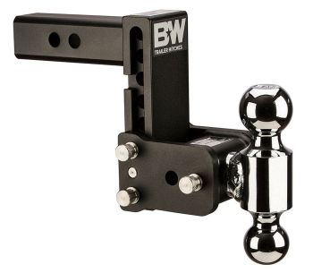Tow and Stow Adjustable Drop Hitch | Dual Ball, 2IN Shank, 5IN Drop