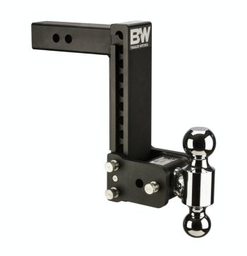 Tow and Stow Adjustable Drop Hitch | Dual Ball, 2IN Shank, 8IN Drop