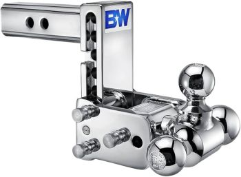 Tow and Stow Adjustable Drop Hitch | Triple Ball, 2IN Shank, 5IN Drop