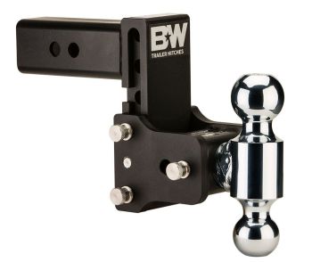 Tow and Stow Adjustable Drop Hitch | Dual Ball, 2.5IN Shank, 5IN Drop