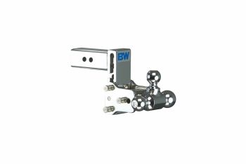 Tow and Stow Adjustable Drop Hitch | Triple Ball, 2.5IN Shank, 5IN Drop